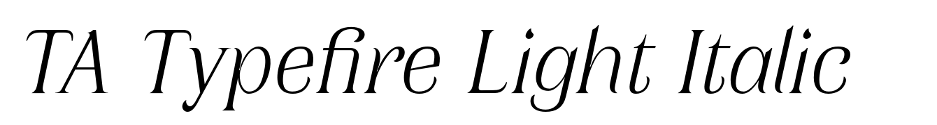 TA Typefire Light Italic